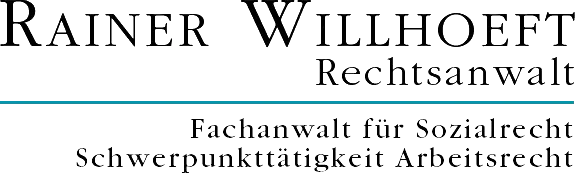 Schriftzug von Rainer Willhoeft - Rechtsanwalt für Arbeitsrecht in Hamburg Altona & Eimsbüttel